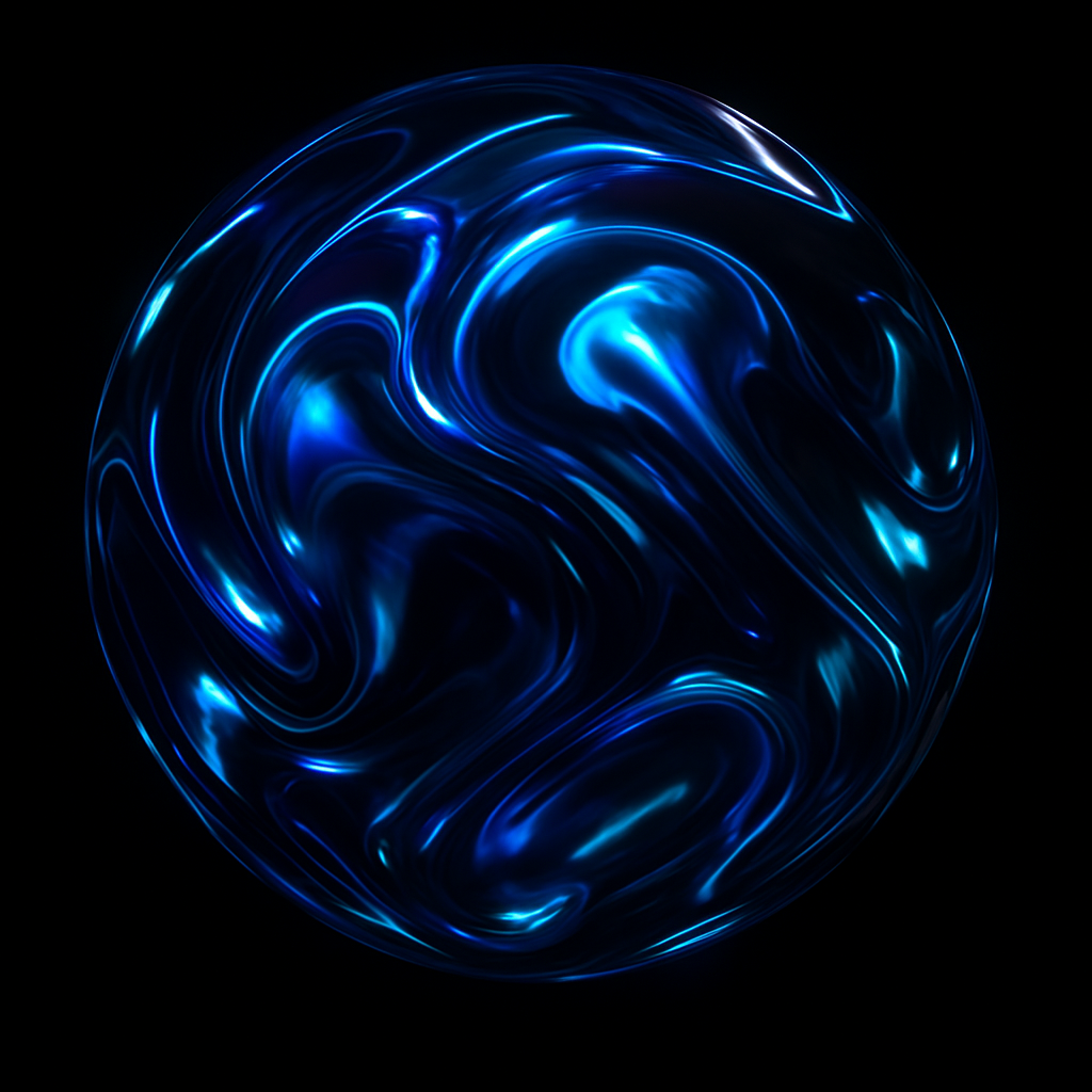 Abstract iridescent orb representing the Vuz.app brand